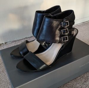 Black Vince Camuto sandal wedges